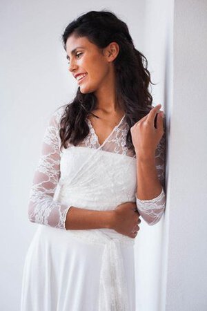 Abito da Sposa Vintage A-Line in Pizzo Senza Maniche con Festone