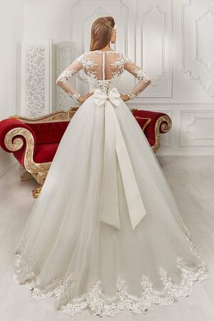 Abito da Sposa A-Line con Fiocco Lusso a Riva Cerniera