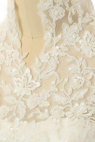 Abito da Sposa in Pizzo in Pizzo con Bottone Lupetto con Maniche Lunghe