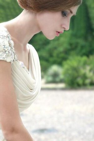 Abito Da Ballo con Festone in Chiffon A-Line con Increspato Tondo