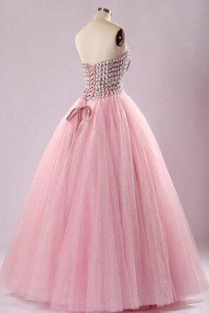 Abito Quinceanera con Increspature Cuore in Pizzo Ball Gown Monospalla