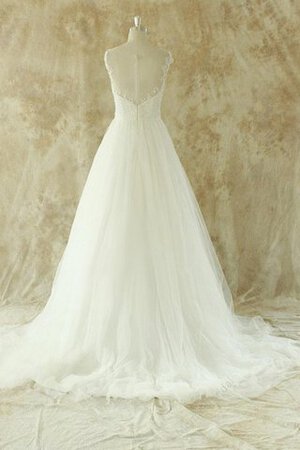 Abito da Sposa Sogno A Terra con Piega A-Line con Applique