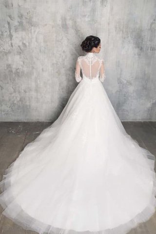 Abito da Sposa con Tre Quarti Lunghezza Maniche con Bottone Sogno Retro Lusso