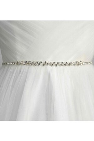 Abito da Sposa a Riva con Maniche Lunghe con Criss-cross Conotta Fuori dalla spalla