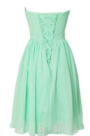 Abito da damigella Basque Vita Allacciato Cuore in Chiffon Impero
