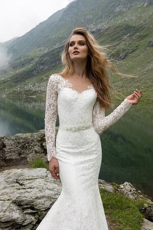 Abito da Sposa con Nastro in Pizzo A Terra Sogno con Cristino