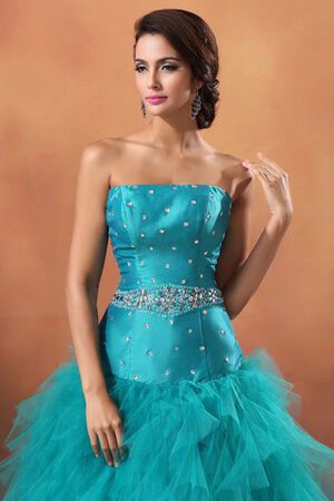 Abito Quinceanera con Increspature A-Line Senza Strap con Perline Radiosa