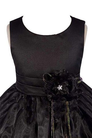 Abito da Cerimonia Bambini Ball Gown Cappellino Tondo Senza Maniche in Raso