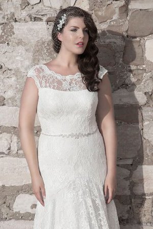 Abito da Sposa A Terra Originale Tubino in Pizzo con Piega