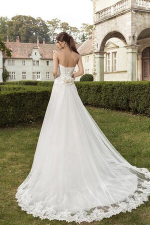 Abito da Sposa Cuore Senza Maniche in Pizzo Naturale A-Line