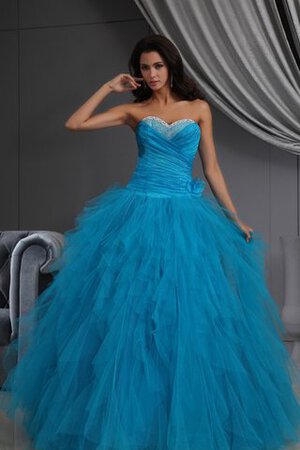 Abito Quinceanera Ball Gown con Increspature in Tulle A-Line con Increspato