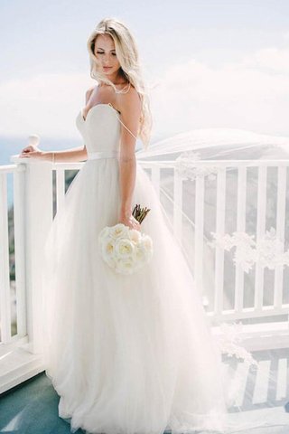 Abito da Sposa con Piega Conotta Spazzola Treno Ball Gown Cuore