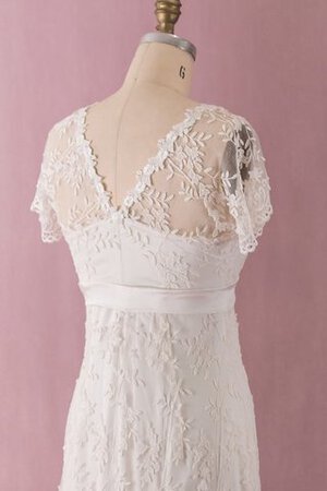 Abito da Sposa Classico con Nastro Lusso con Manica Corte A Terra
