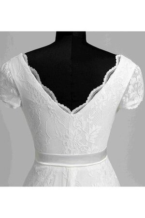 Abito da Sposa Romantico Cerniera a Riva A-Line con Manica Corte