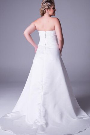 Abito da Sposa Sogno con Increspato in Raso Senza Strap Elegante