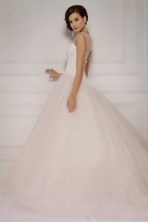 Abito da Sposa Coda A Strascico Corto in Tulle A-Line Largo A Terra