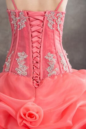 Abito Quinceanera Radiosa con Increspature con Applique Conotta