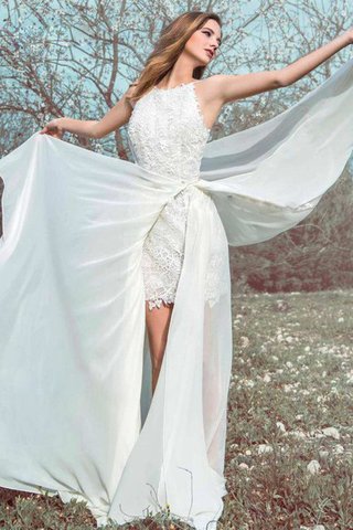 Abito da Sposa in Chiffon Moderno Semplice Formale E Informale Lupetto