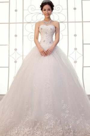 Abito da Sposa con Perline Retro Allacciato Cuore Radiosa