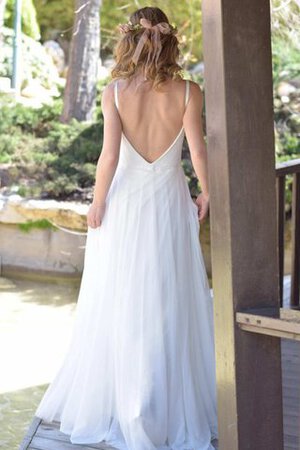 Abito da Sposa Semplice Conotta Schiena Nuda A Terra in Chiffon