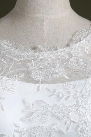 Abito da Sposa con Applique Allacciato Bordo Ondulato Lusso A Terra