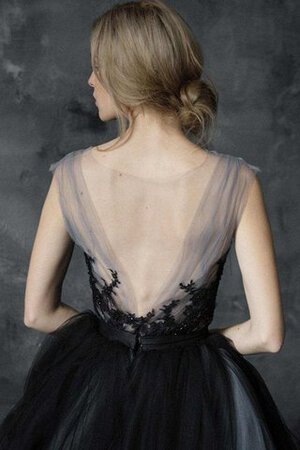 Abito da Sposa in Pizzo A-Line in Tulle con Manica Corte in Pizzo