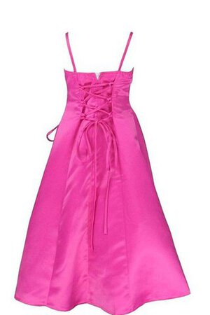 Abito da Cerimonia Bambini in Taffeta Allacciato con Applique Conotta con Paillette