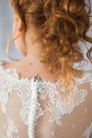 Abito da Sposa Coda A Strascico Cappella Conservatore Naturale in Organza A Terra