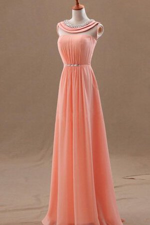 Abito da sera in Chiffon A-Line Principessa Alta Vita con Perline