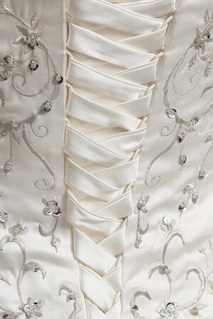 Abito da Sposa Senza Strap A-Line Allacciato con Applique in Raso