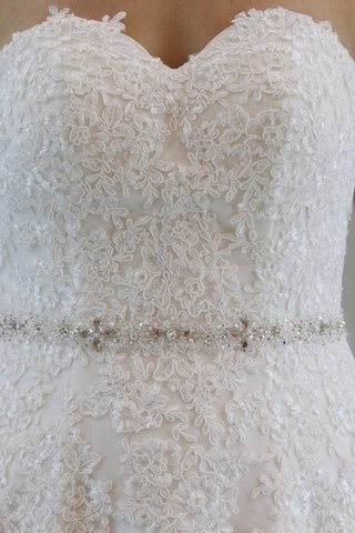 Abito da Sposa Allacciato A-Line in Pizzo con Perline Senza Maniche