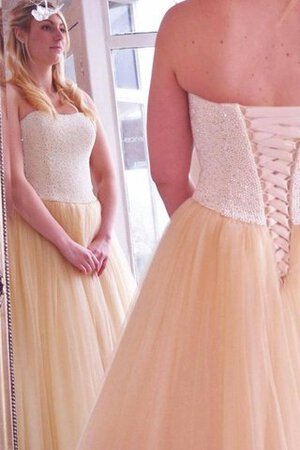 Abito da Sposa Senza Maniche Taglia Comode A Terra Naturale A-Line
