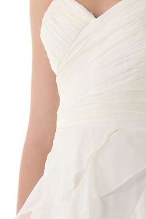 Abito da Sposa con Increspato Cuore Naturale a Riva con Increspature