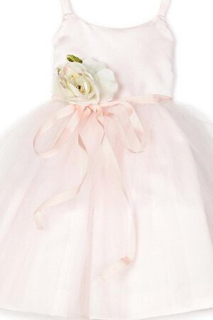 Abito da Cerimonia Bambini in Taffeta Alta Vita Conotta A-Line con Fiore