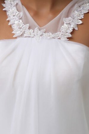 Abito da Sposa Senza Maniche A-Line in Chiffon Formale E Informale con Applique