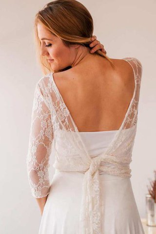 Abito da Sposa Largo A Terra Profondo V-scollo Spazzola Treno in Chiffon