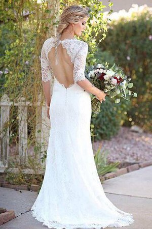 Abito da Sposa Sirena Buco Della Serratura Schiena con Applique in Pizzo Senza Maniche