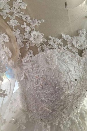 Abito da Sposa Quadrato con Paillette con Bottone Coda A Strascico Cappella Originale