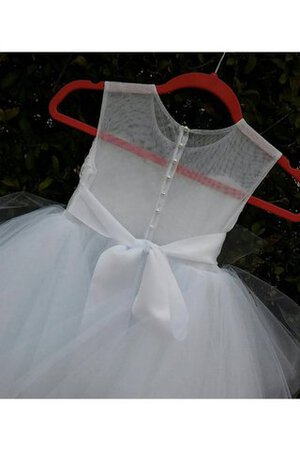 Abito da Cerimonia Bambini in Tulle con Piega con Fiore Radiosa in Pizzo