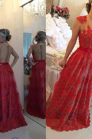 Abito Da Ballo con Perline con Applique con Piega in Pizzo Sensuale