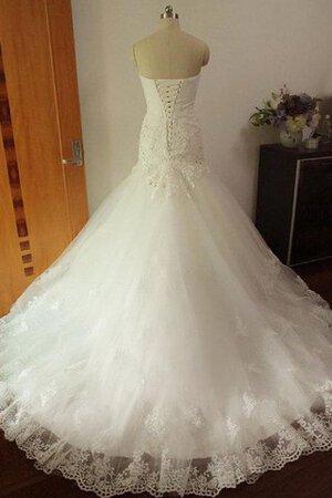 Abito da Sposa Buco Della Serratura Schiena Sirena Lunghi A Terra con Applique