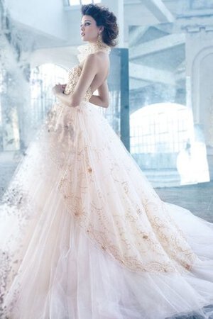 Abito da Sposa con Ricamo in Tulle con Perline in Pizzo Cuore