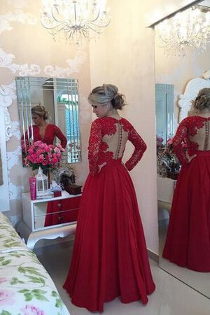 Abito da sera con Perla in Chiffon Cerniera Elegante A-Line