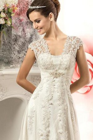 Abito da Sposa Buco Della Serratura Schiena Cappellino con Applique in Pizzo a Riva