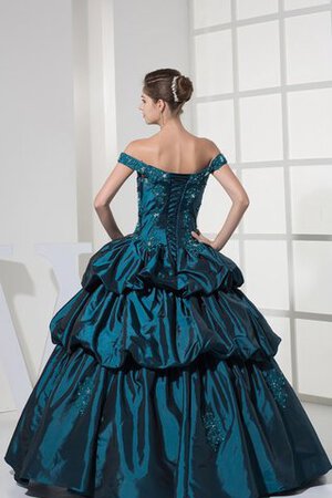 Abito Quinceanera Allacciato Ball Gown Conotta con Stropicciato con Applique