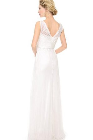 Abito da Sposa Senza Maniche con Criss-cross in Taffeta Formale E Informale Alta Vita