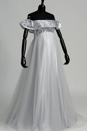 Abito Da Ballo con Increspato con Increspature Puffy in Tulle Spazzola Treno