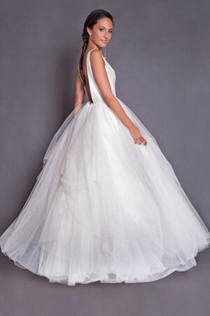 Abito da Sposa Schiena Nuda Sensuale Lupetto A-Line Senza Maniche