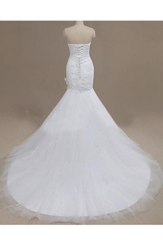 Abito da Sposa in Organza Conotta Allacciato Sirena Senza Maniche