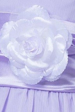Abito da Cerimonia Bambini A-Line con Fiore con Piega in Tulle Al Ginocchio